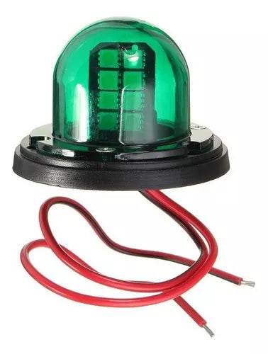 Par Luz Navegação Inox 12v Verde Vermelha Lancha Barco Iate