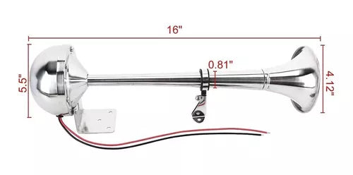 Buzina elétrica 01 corneta inox 12v LIFEK