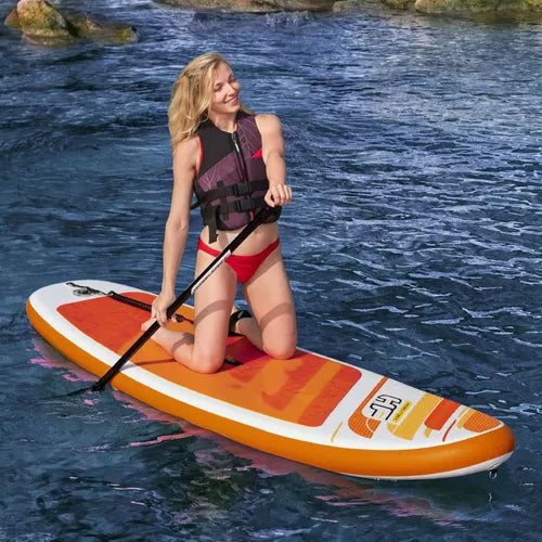 Prancha Stand Up Inflável Aqua Journey 110 Kg Bestway  Cor Laranja