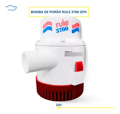 Bomba De Porão Náutica Rule 3700 Gph 14006 Litros Hora 24v