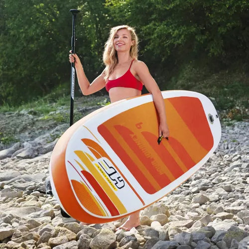 Prancha Stand Up Inflável Aqua Journey 110 Kg Bestway  Cor Laranja