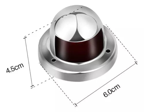 Par Luz Navegação Inox 12v Verde Vermelha Lancha Barco Iate