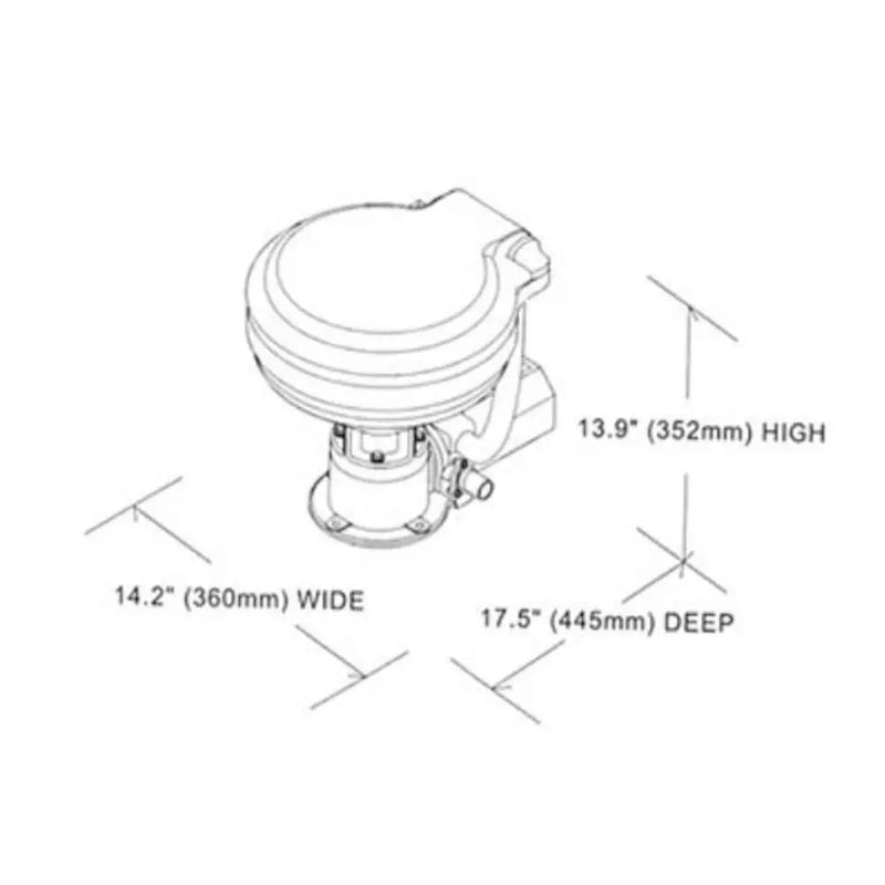 Vaso Sanitário Náutico Elétrico Tmc 12V